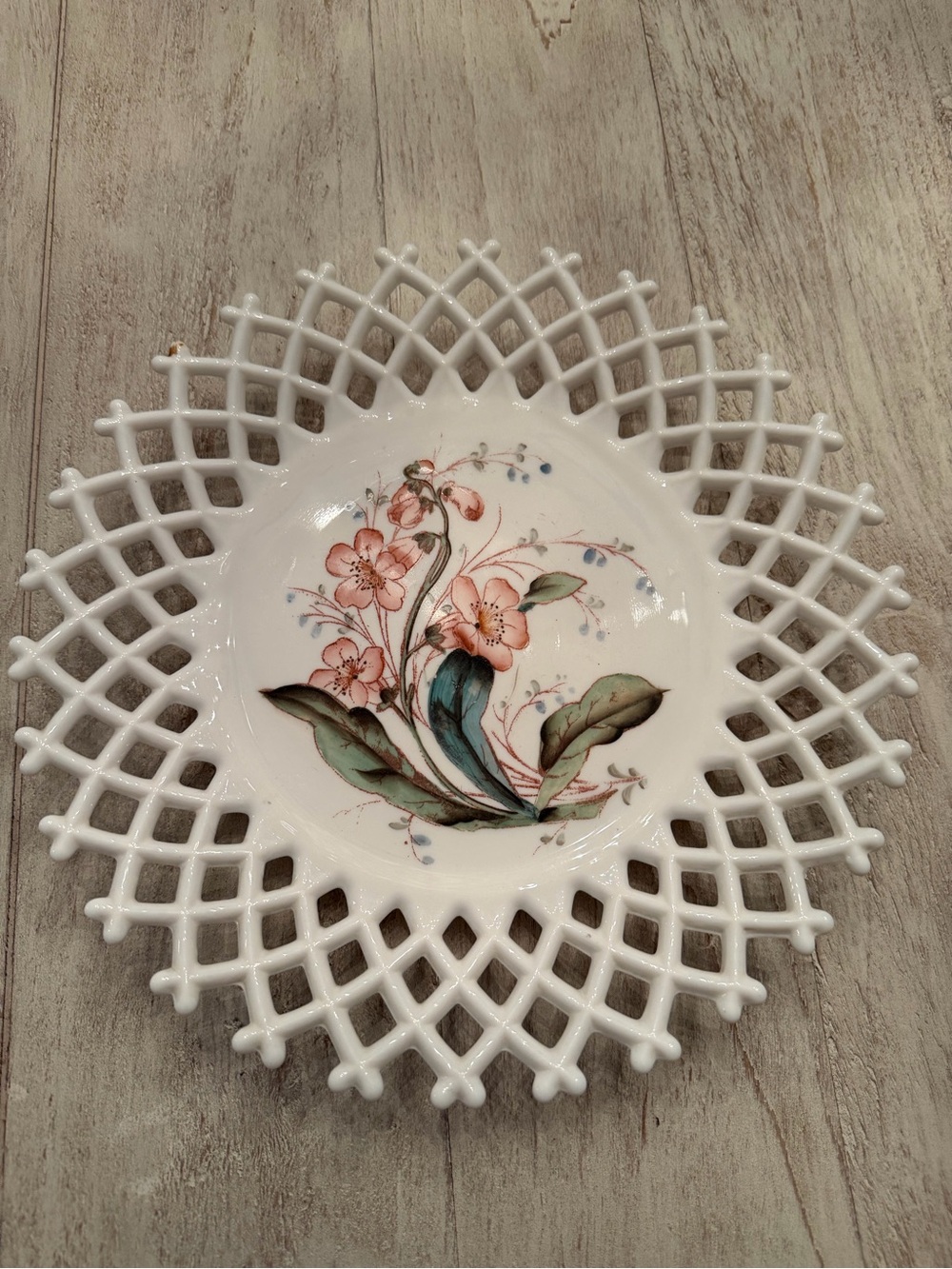 Vintage Challinor & Taylor milk glass piece/plate